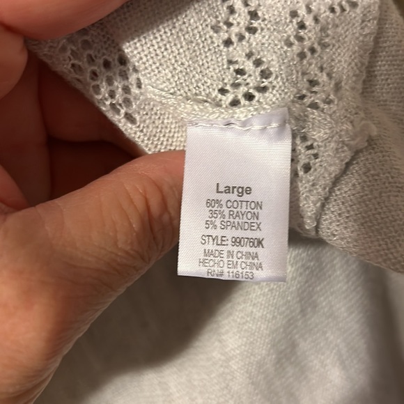 Proof Girl Brand - Juniors size large- light gray cardigan - Picture 4 of 4